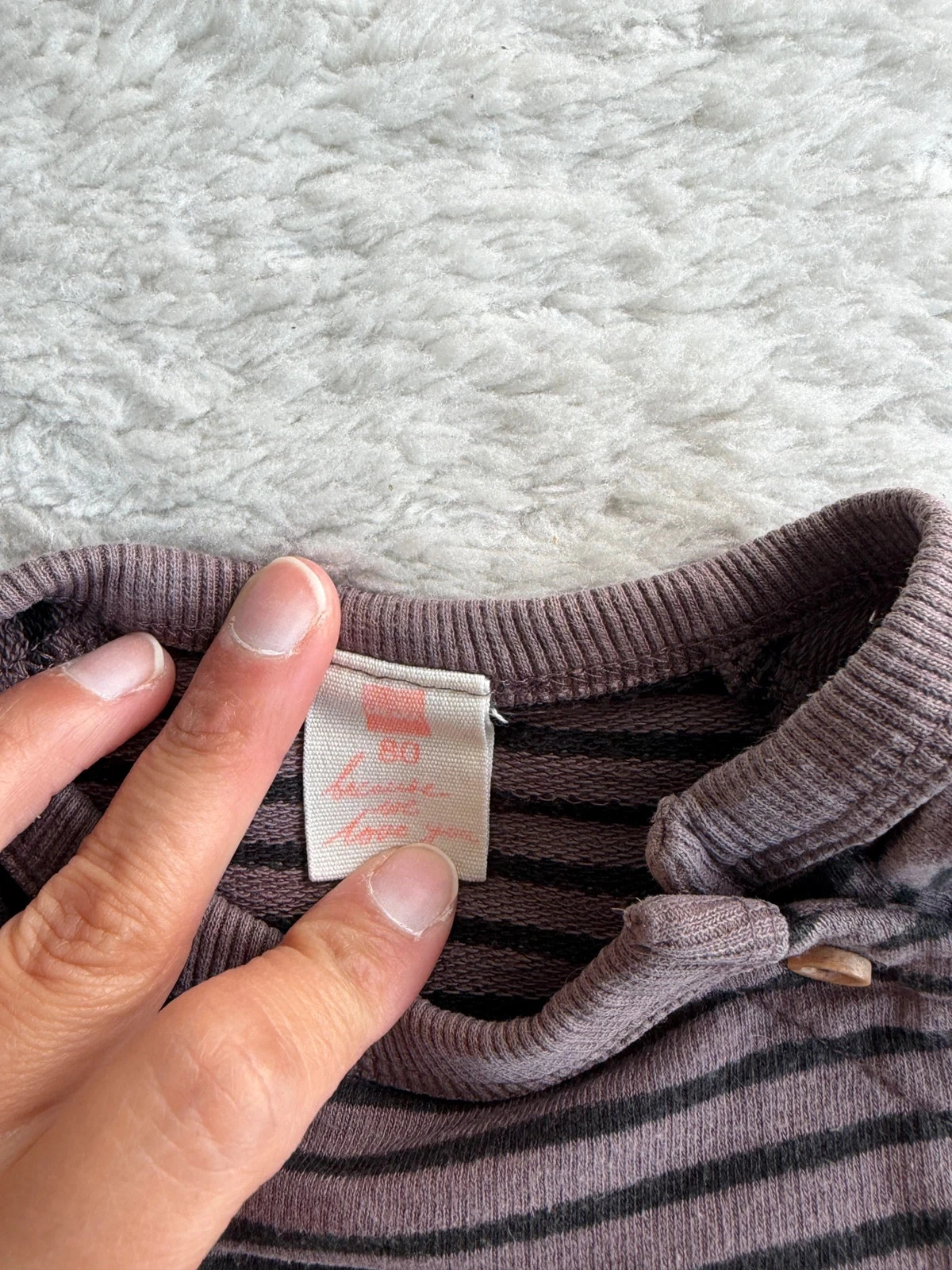 Gestreept bruin truitje Hema 80 – photo 2